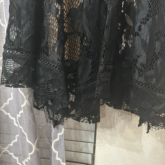 Black Floral Lace Maternity dress size Large - Picture 3 of 9